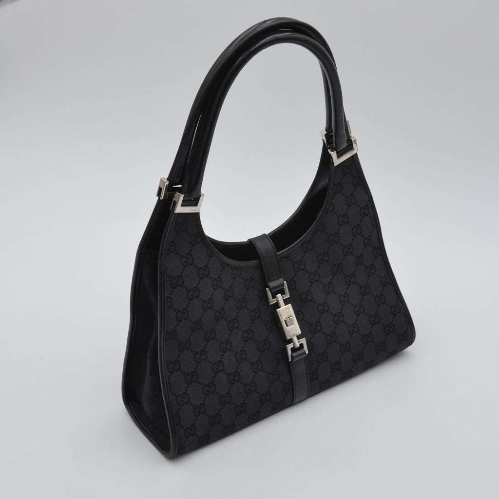 Bolso Gucci Jackie Lona Monograma GG Negra