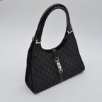 Bolso Gucci Jackie Lona Monograma GG Negra