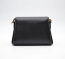 Mini bolso entrelazado Gucci Cadena champán de cuero granulado negro