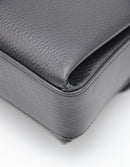 Mini bolso entrelazado Gucci Cadena champán de cuero granulado negro