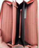 Gucci Pink Leather Wallet With Gg Bow