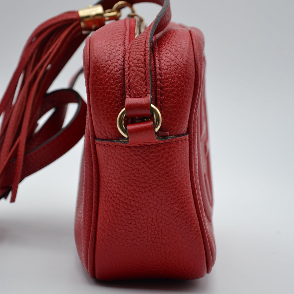 Gucci Soho Disco Bag Bright Red Grained Leather