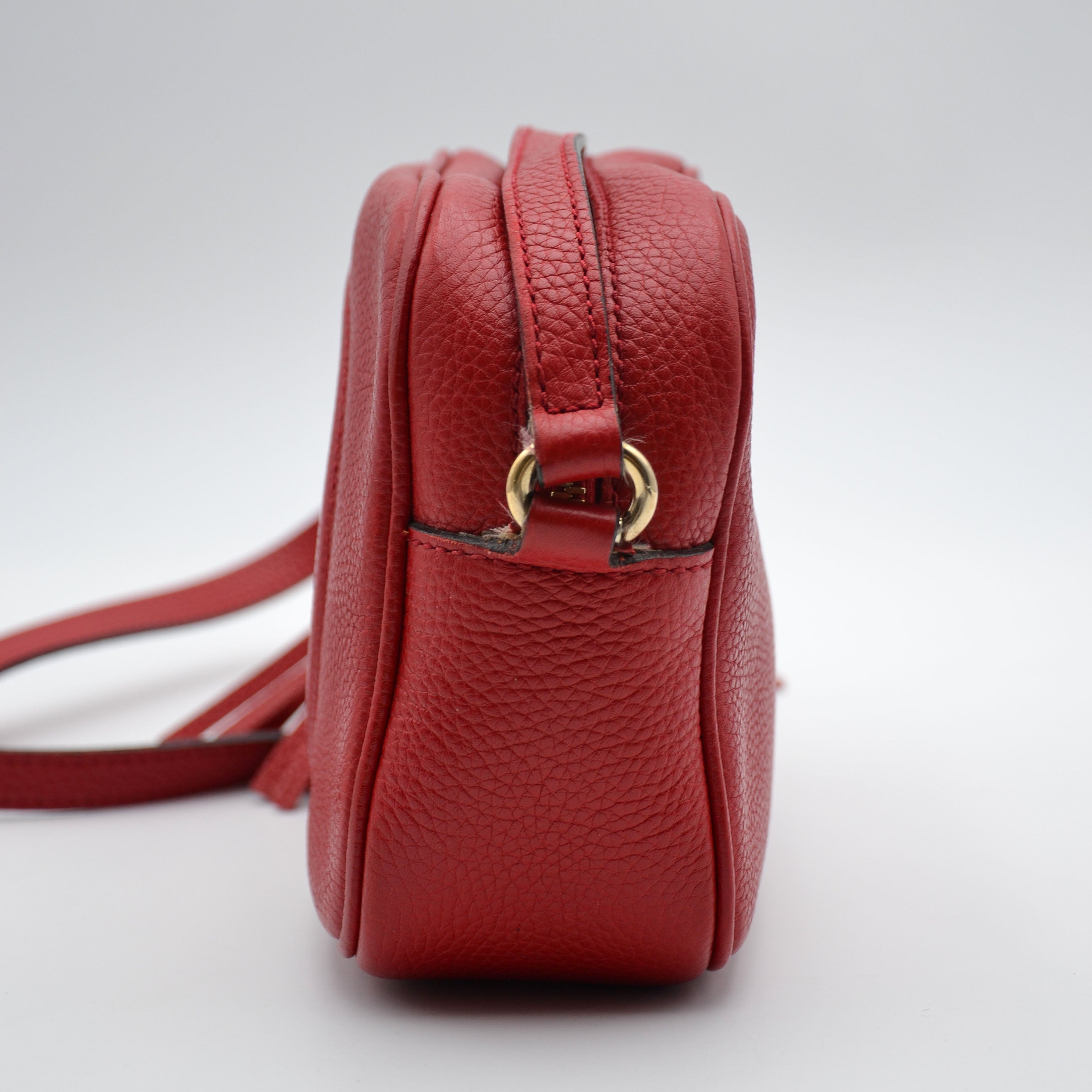 Gucci Soho Disco Bag Bright Red Grained Leather