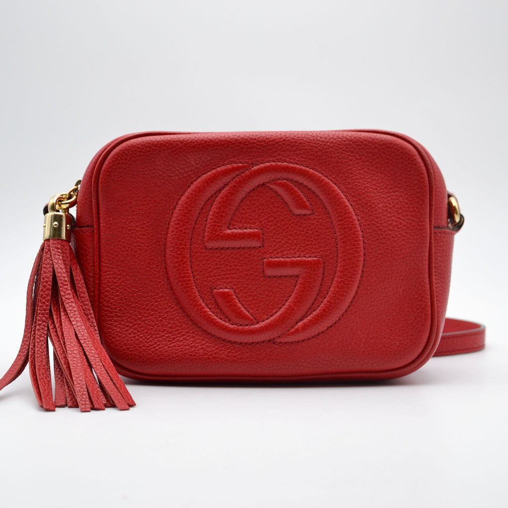 Gucci Soho Disco Bag Bright Red Grained Leather