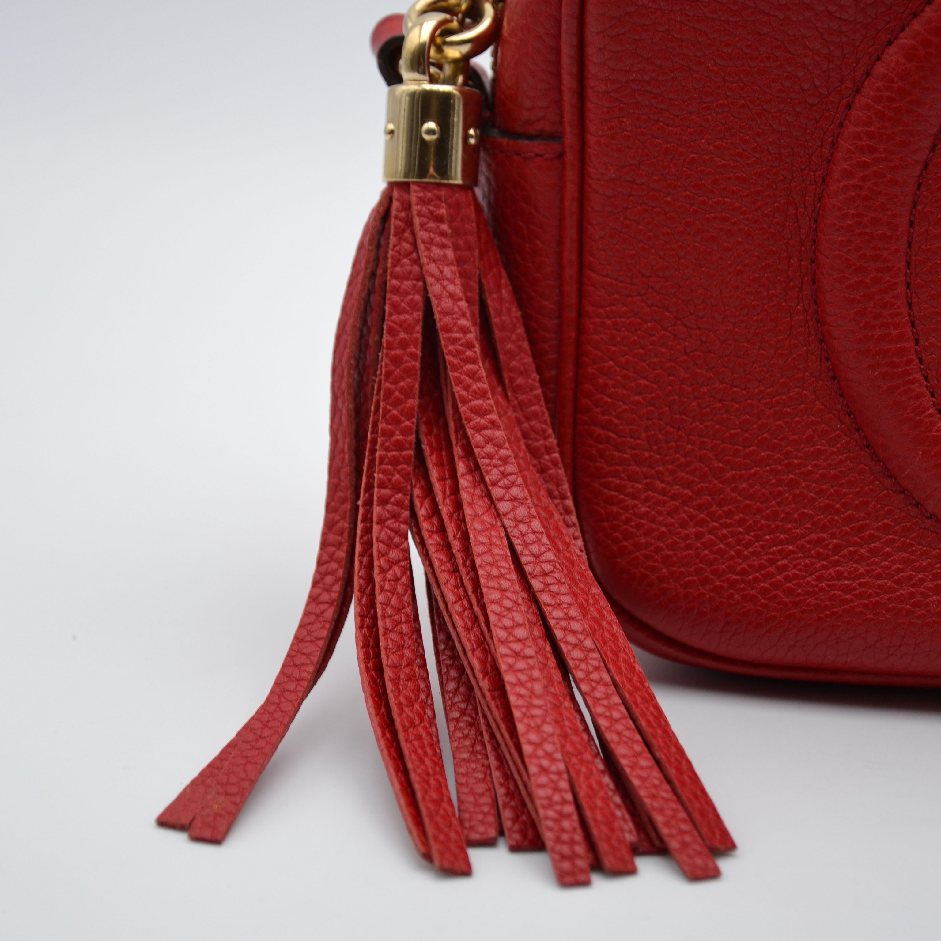 Gucci Soho Disco Bag Bright Red Grained Leather
