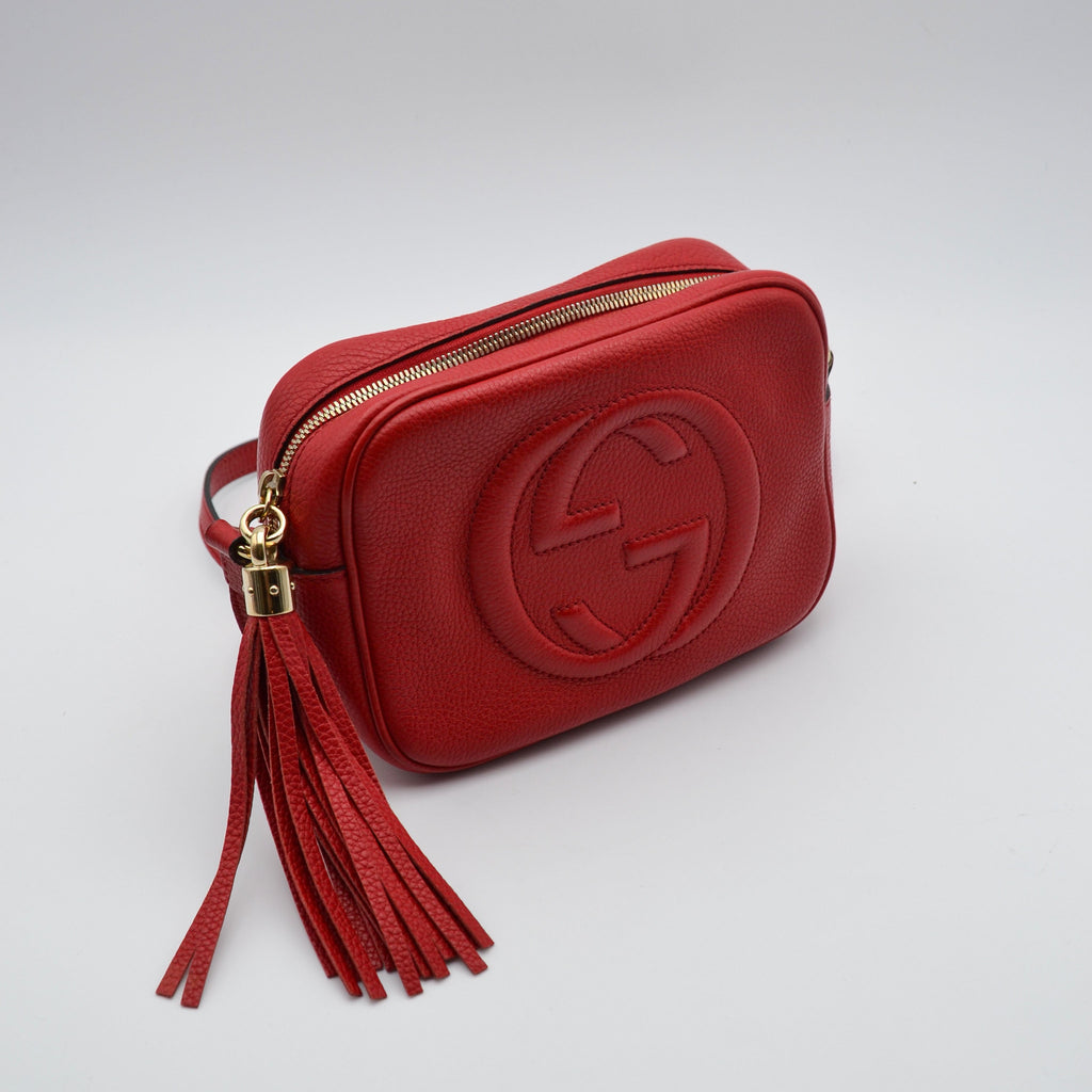 Gucci Soho Disco Bag Bright Red Grained Leather