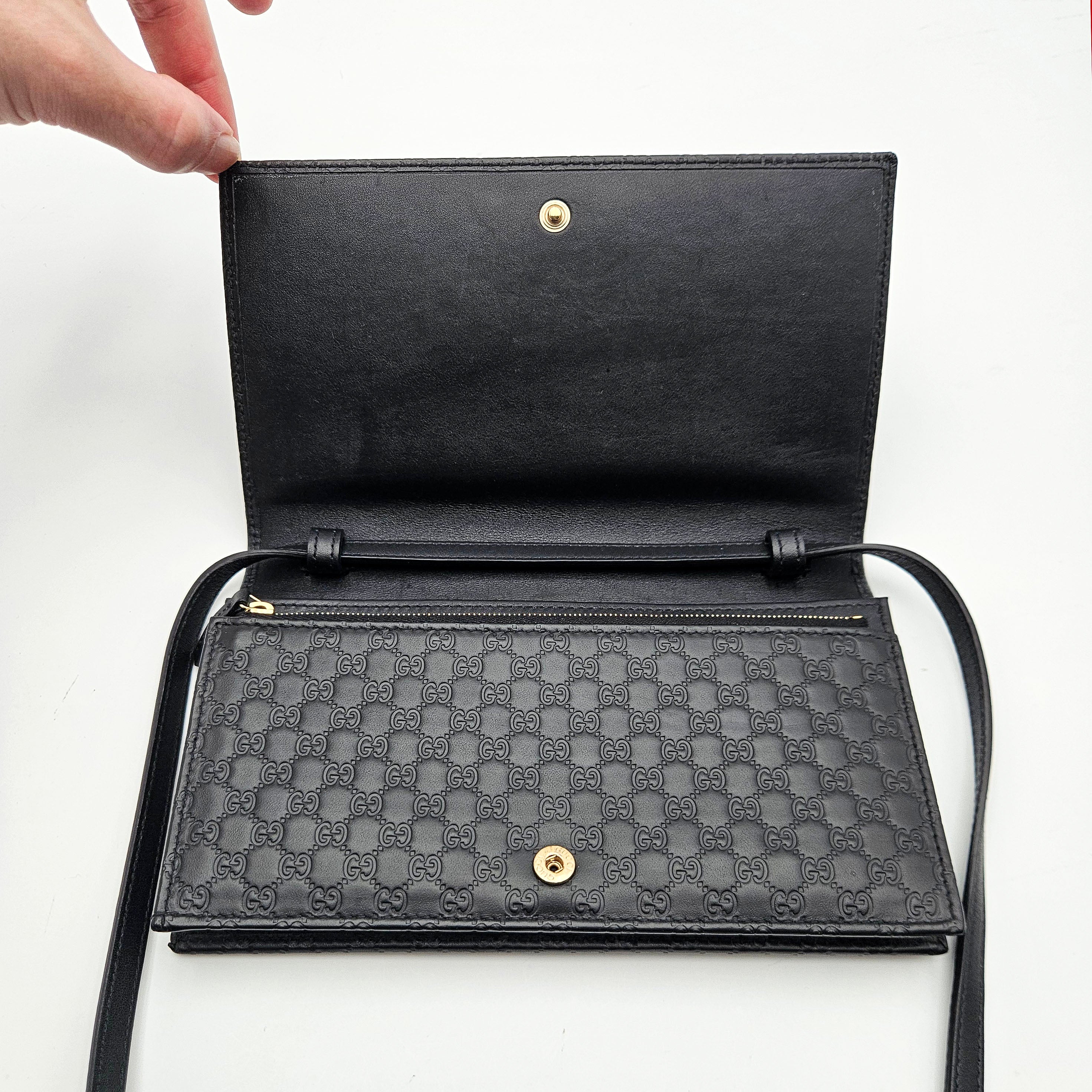 Gucci Wallet On Chain Microguccissima Black