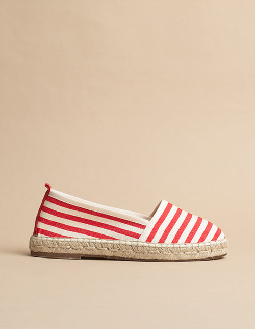 Espadrilles Guethary - Toile Rouge - Femme