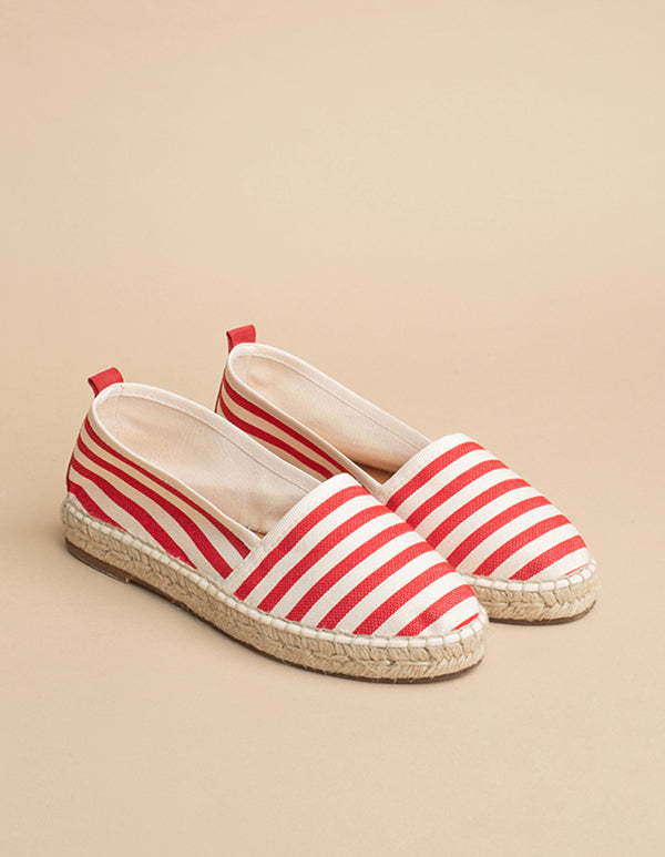 Espadrilles Guethary - Toile Rouge - Femme