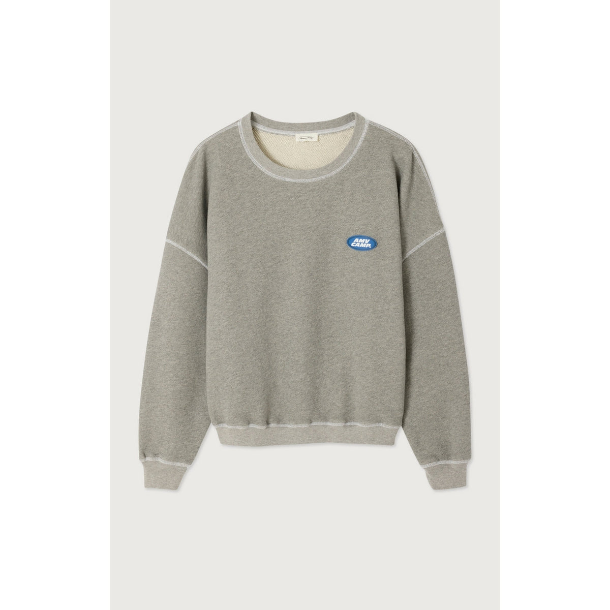 Sudadera de cuello redondo - Gris jaspeado - Mujer