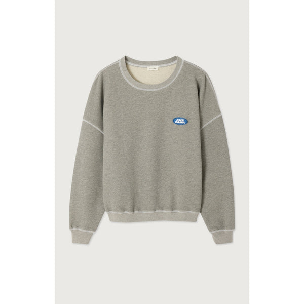 Round-Neck Sweatshirt - Marl Grey - Women