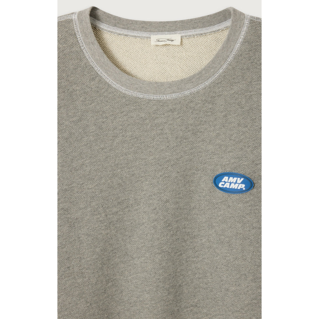 Sudadera de cuello redondo - Gris jaspeado - Mujer