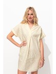 Robe Courte Broderie Anglaise - Naturel Uni Clair