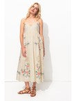 Robe Brodée Point de Croix - Naturel Imprime