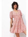 Robe Courte Imprimée Femme - Multicolore Imprime