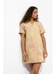 Robe Courte Imprimée - Orange Imprime