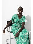 Robe Longue Éco-conçue - Vert Imprime