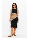 Robe Débardeur Mi-longue - Noir Uni Fonce
