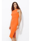 Robe-débardeur Mi-longue - Orange Uni Colore