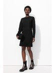 Robe Courte en Jersey Milano - Noir Uni Fonce