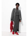 Robe Longue en Jersey Femme - Gris Uni Fonce