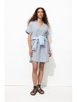 Robe-tunique Courte Rayée - Multicolore Raye