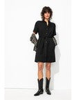 Robe-chemise Léopard Femme - Noir Uni Fonce
