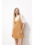 Robe-salopette Courte Femme - Grège Uni Fonce