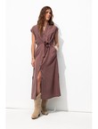 Robe-chemise Unie Femme - Violet Uni Colore