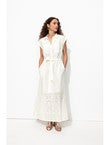Longue Robe Broderie Anglaise - Naturel Uni Clair