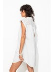 Robe Courte Broderie Anglaise - Naturel Uni Clair