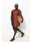 Robe Détail Broderie Anglaise - Marron Uni Clair