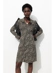 Robe-chemise Courte Imprimée - Noir Imprime