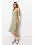 Robe-débardeur Rayée Femme - Multicolore Raye