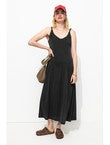 Robe-débardeur Unie Femme - Noir Uni Fonce