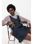 Robe-salopette en Jean Femme - Jeans Uni Fonce