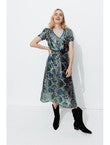 Robe Longue à Paillettes - Multicolore Imprime
