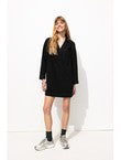 Robe Courte Col Vareuse - Noir Uni Fonce