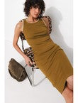 Robe-débardeur en Jersey Femme - Marron Uni Fonce