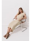 Robe-pull Pailletée Femme - Naturel Uni Clair