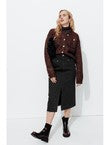 Jupe Midi en Jean Femme - Jeans Uni Fonce