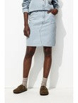 Jupe Courte en Jean Rayé Femme - Multicolore Raye
