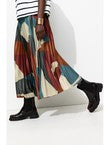 Luna Jupe Plissée Femme - Multicolore Imprime