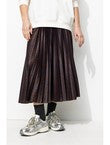 Luna Jupe Plissée Femme - Marron Imprime