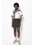Jupe-short Rayée Femme - Gris Raye