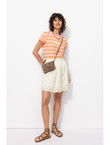 Jupe Courte Broderie Anglaise - Naturel Uni Clair
