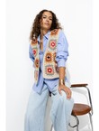 Gilet sans Manches en Crochet - Naturel Imprime