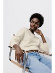 Cardigan Boutonné Femme - Naturel Uni Clair