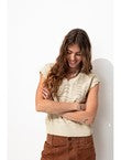Pull Ajouré Femme - Naturel Uni Clair