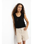 Pull au Crochet Recto/verso - Noir Uni Fonce